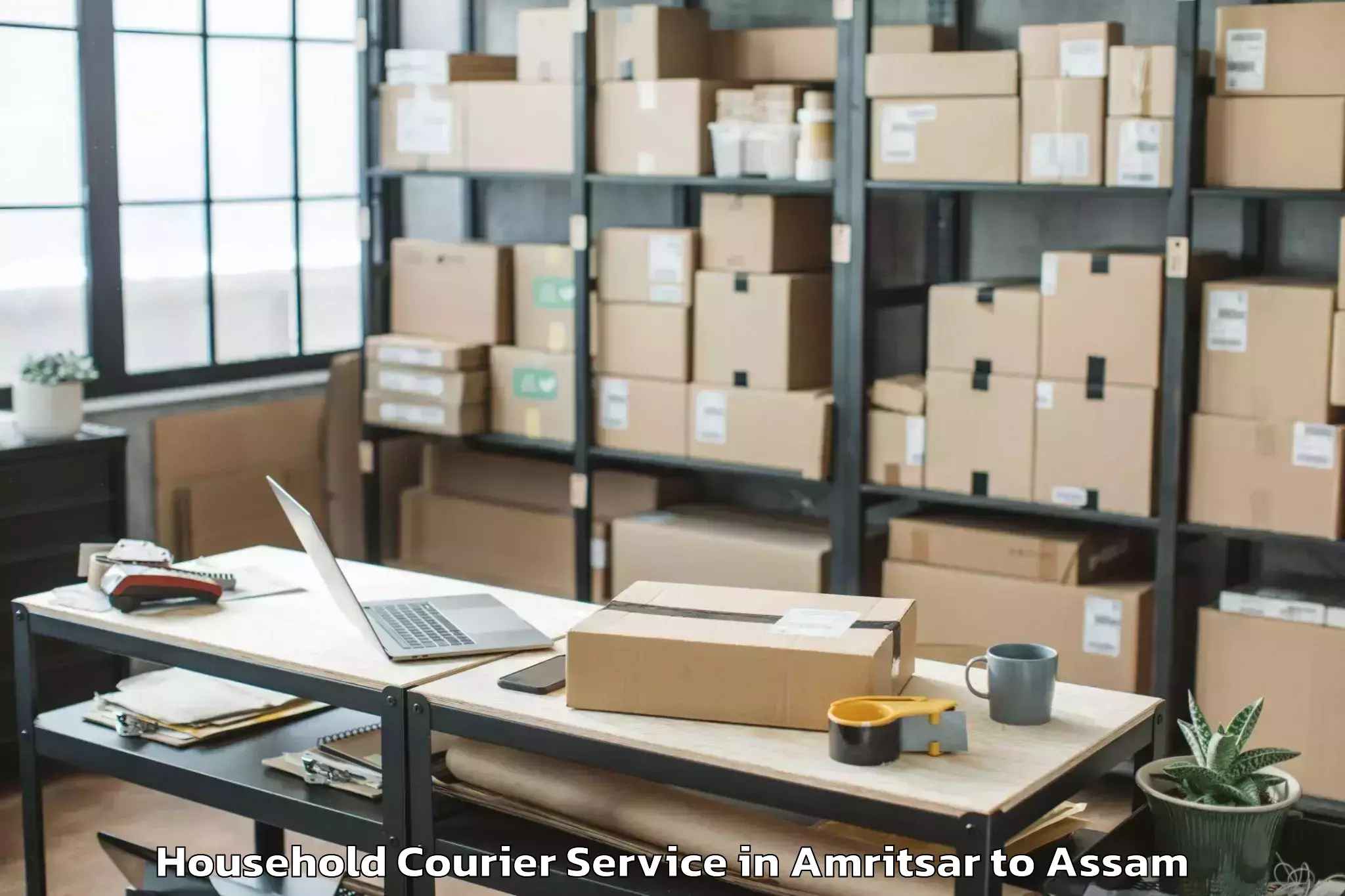 Reliable Amritsar to Rajakhat Banekuchi Household Courier